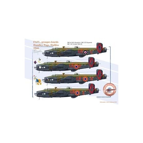 FAFL, groupes lourds Handley Page, Halifax, 1944